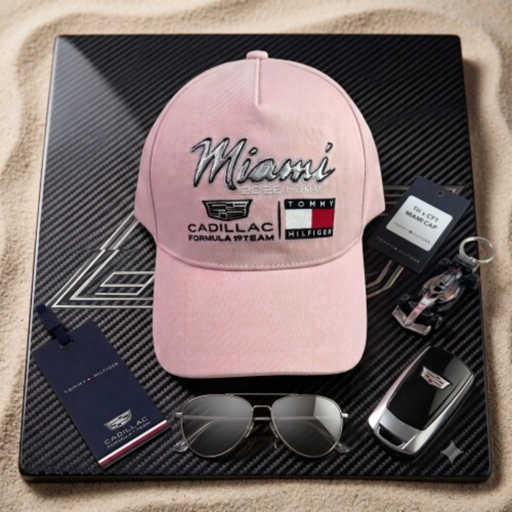 Tommy Hilfiger Cadillac Formula 1 Team Miami Cap Pink Hat Adult OS Unisex